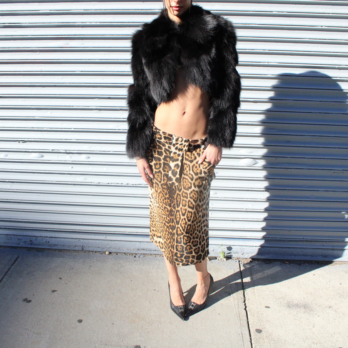 Vintage Genuine Fox Cropped Fur Coat