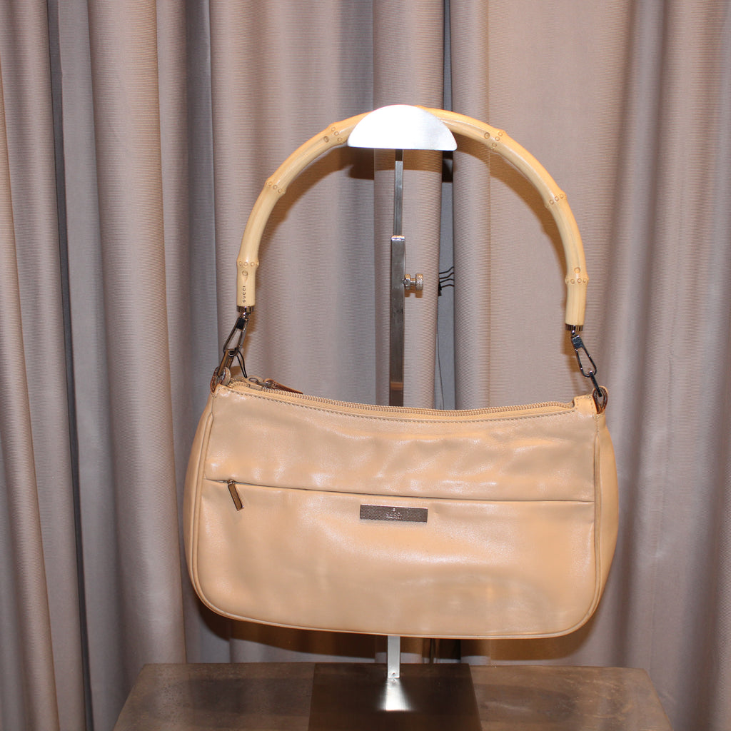 Vintage Gucci leather Bag with Bamboo Handle
