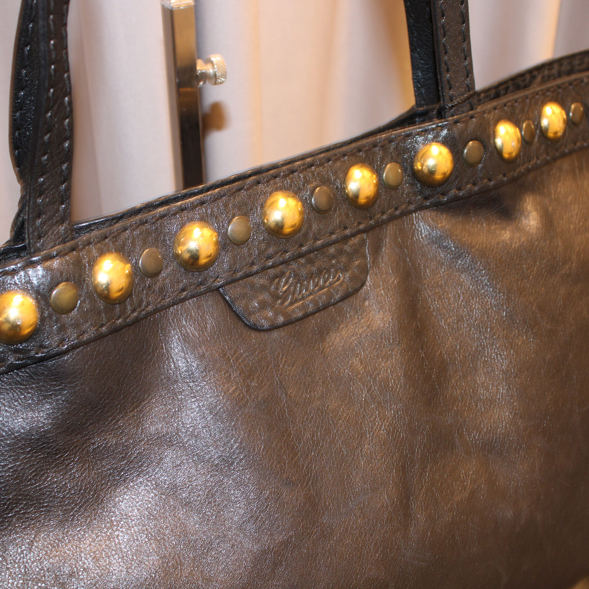 Gucci FW2008 Babouska Studded Tote Bag