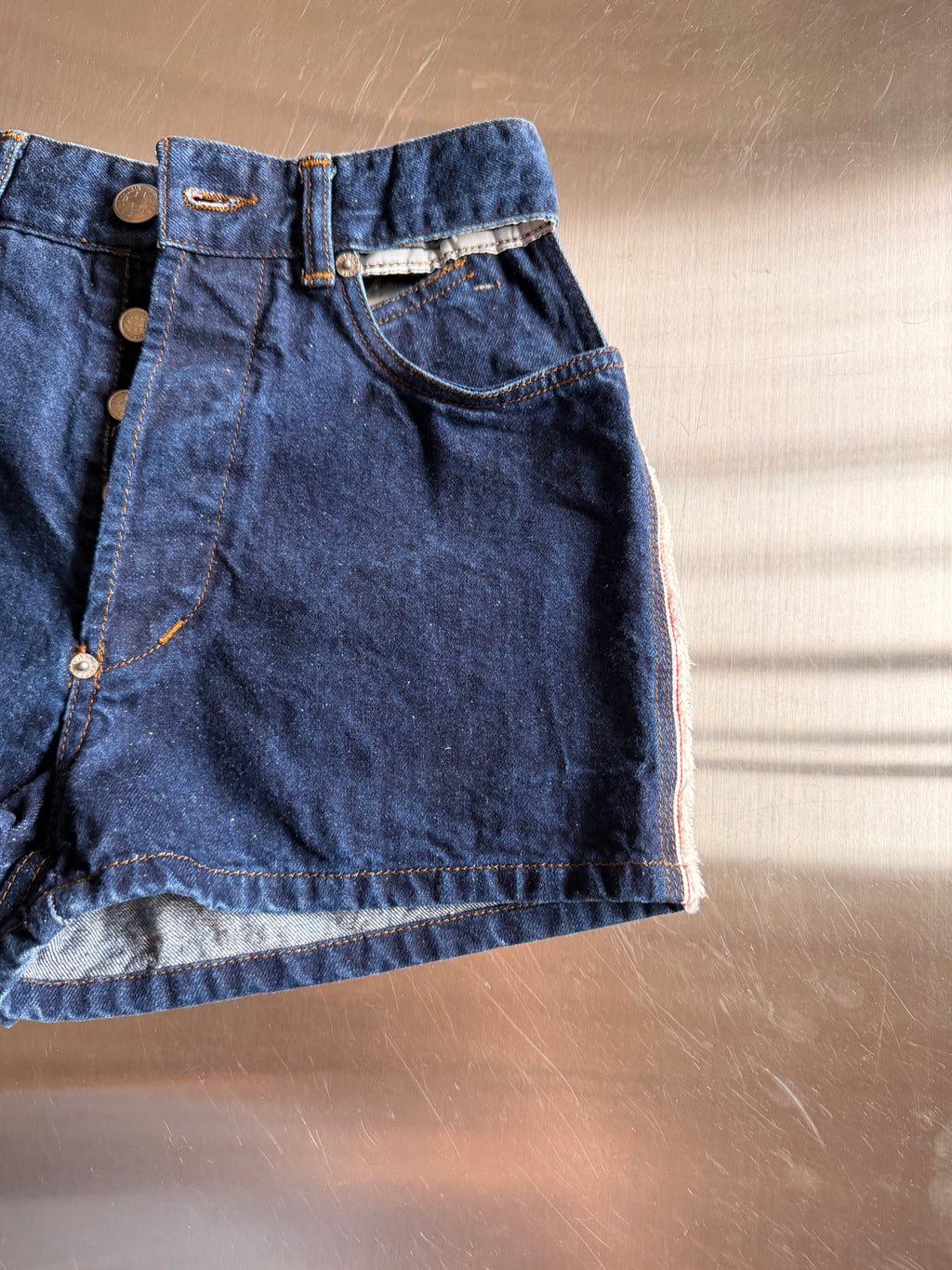 Gaultier Jeans Cutout Denim Shorts