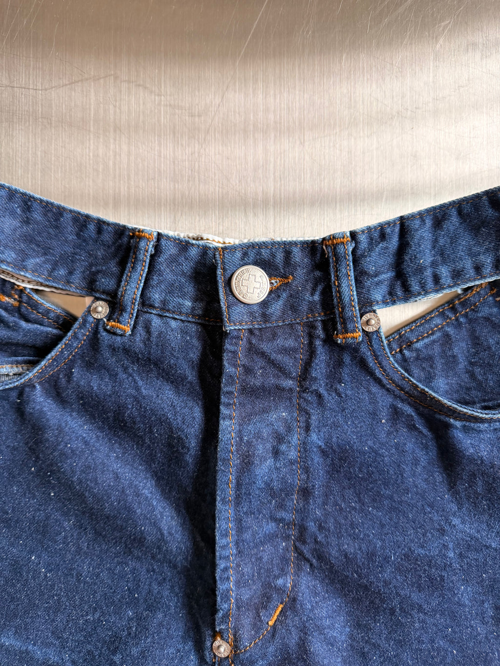 Gaultier Jeans Cutout Denim Shorts