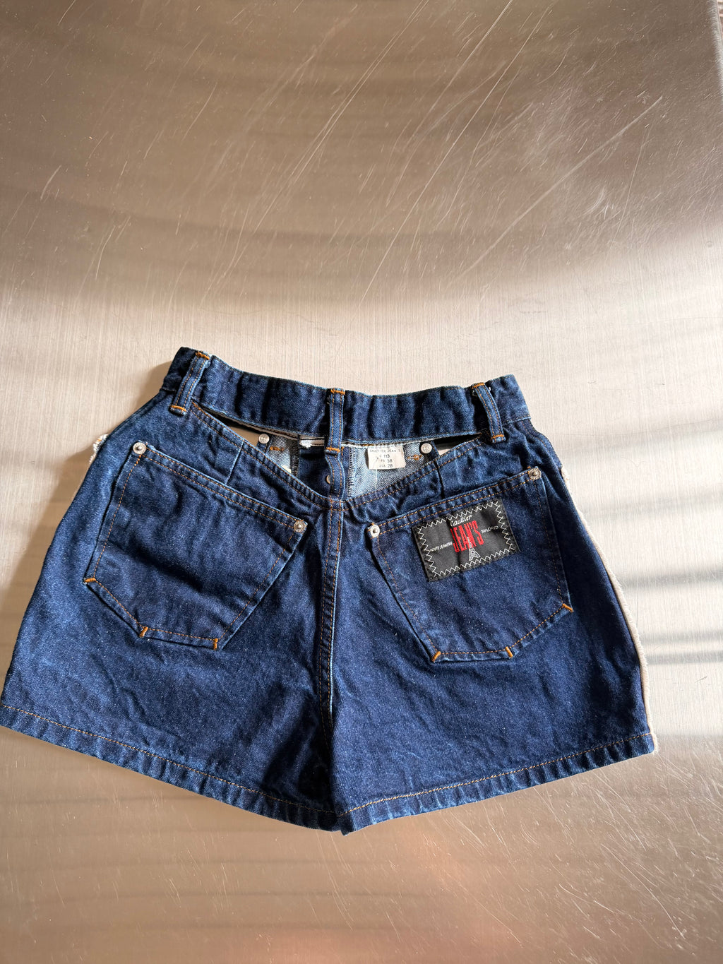 Gaultier Jeans Cutout Denim Shorts