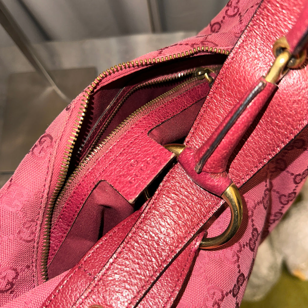 Gucci GG Canvas Horsebit Hobo