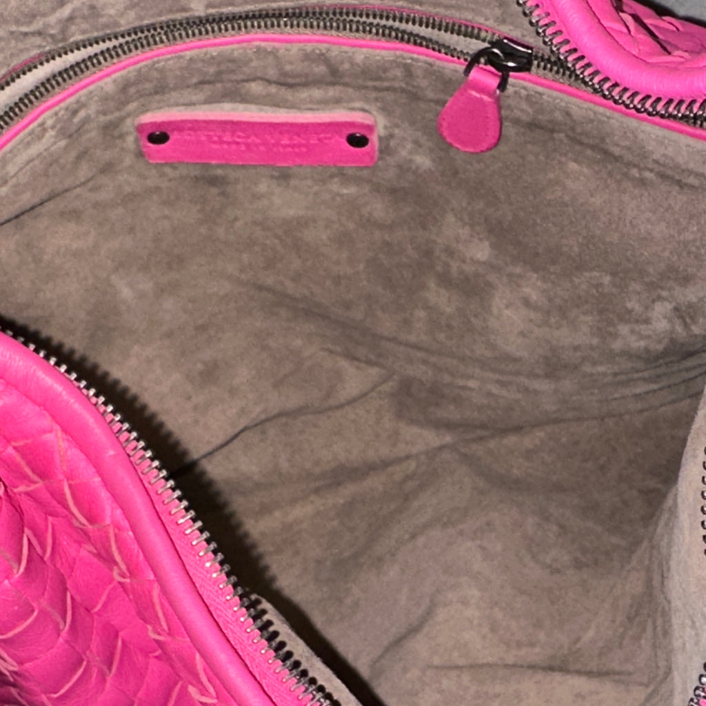 Bottega Veneta Pink Intrecciato Bag