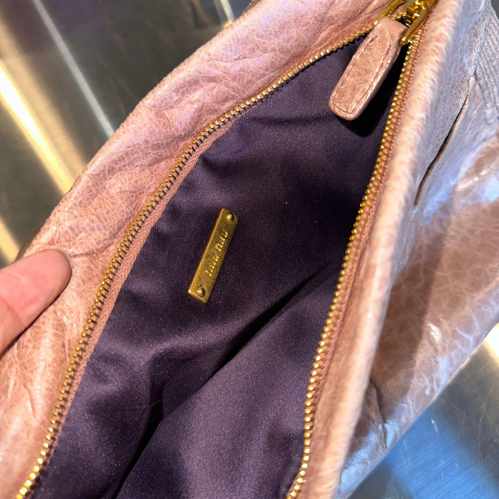 Miu Miu Nappa Charm Vitello Shoulder Bag