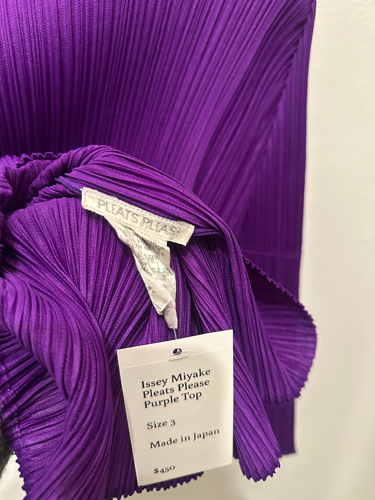 Issey Miyake Pleats Please Purple Top