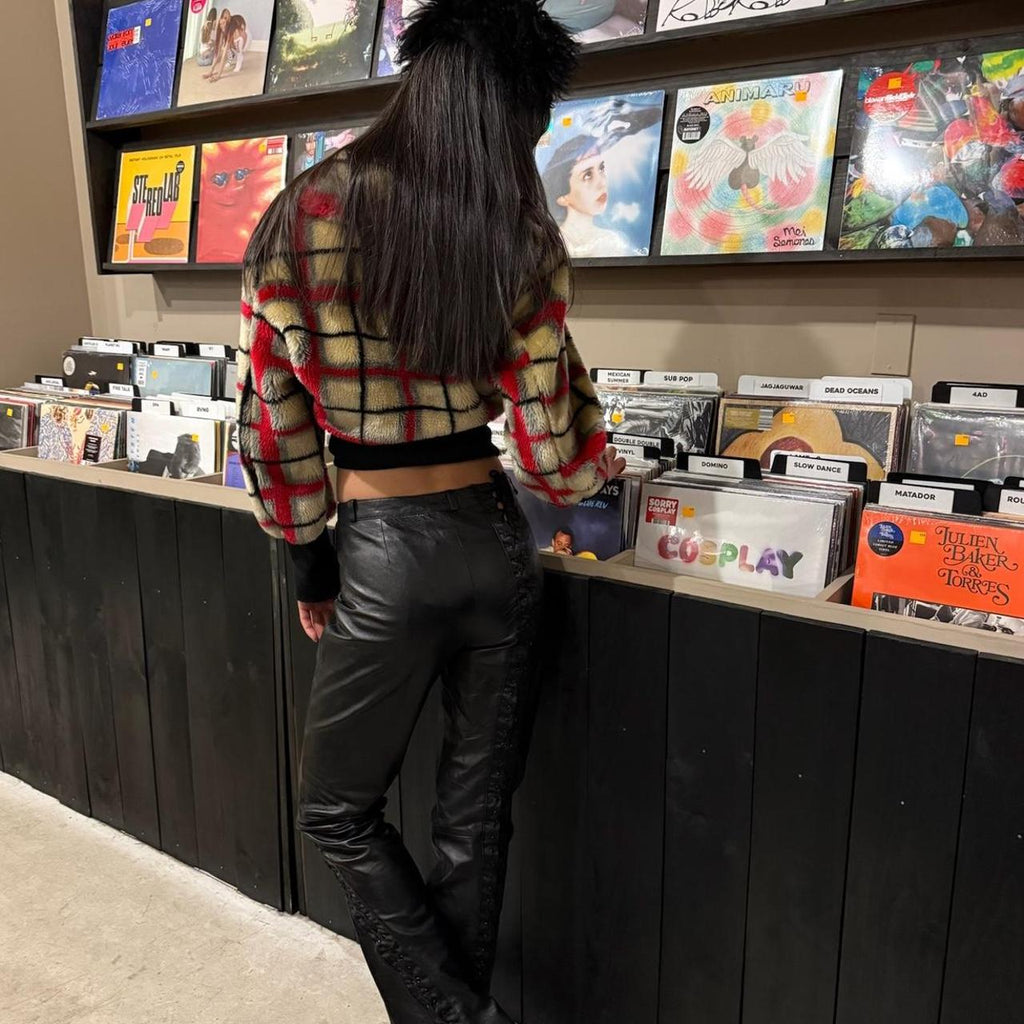 D&G Leather Lace-Up Pants