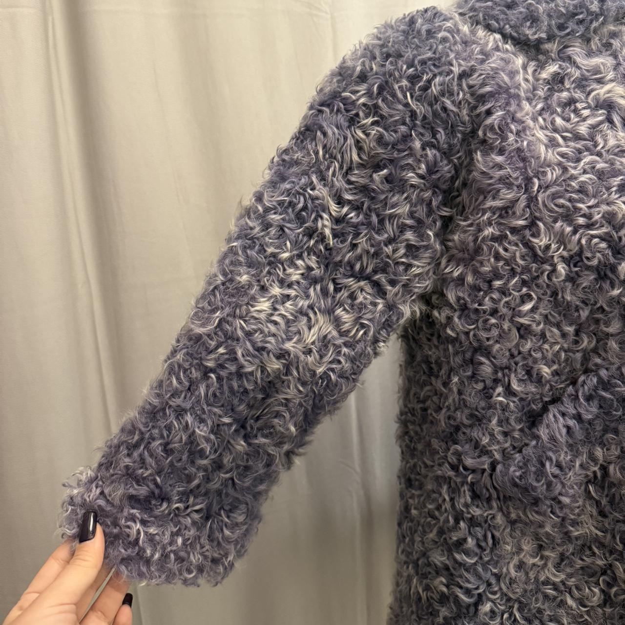 Vintage European Lambs Fur Purple Coat