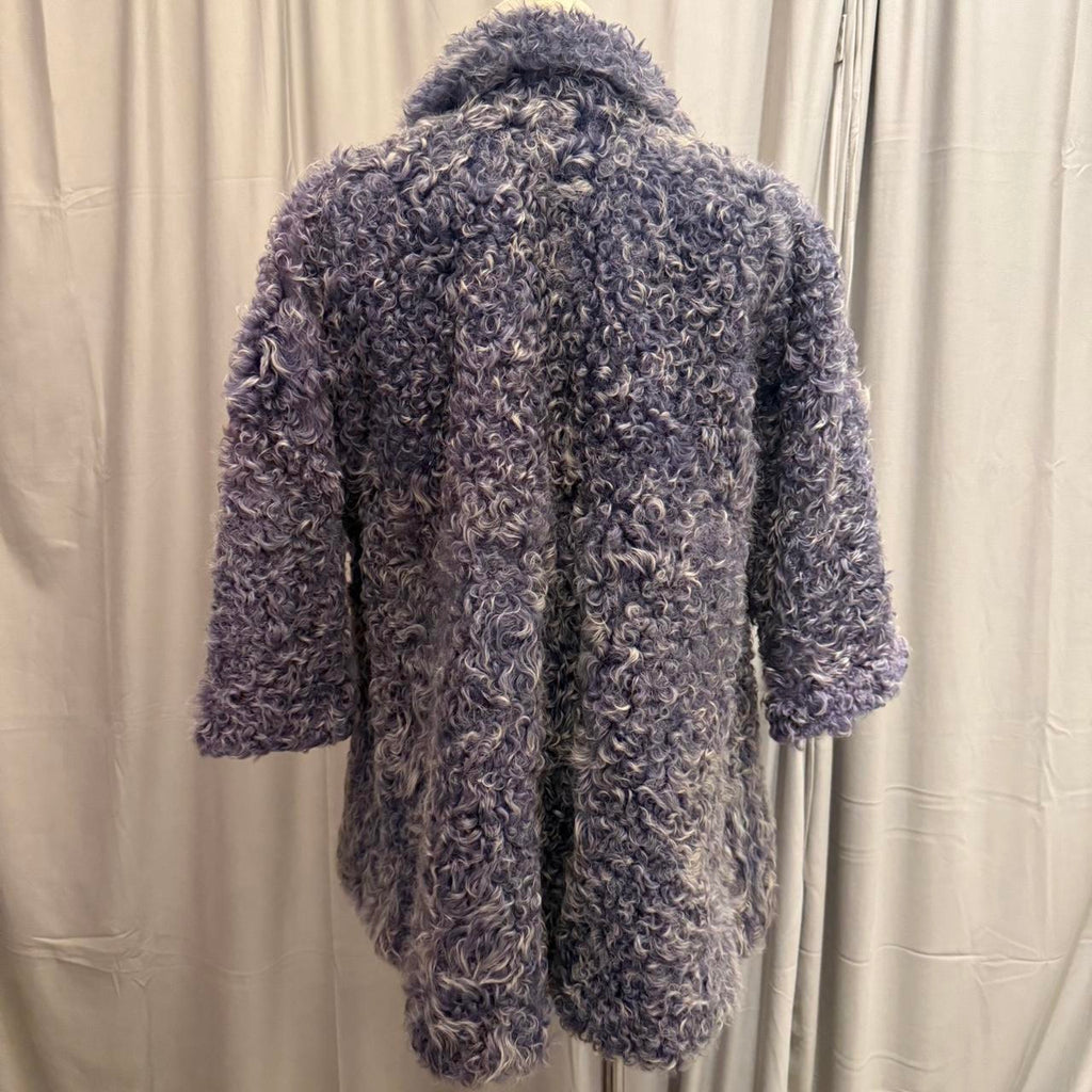 Vintage European Lambs Fur Purple Coat