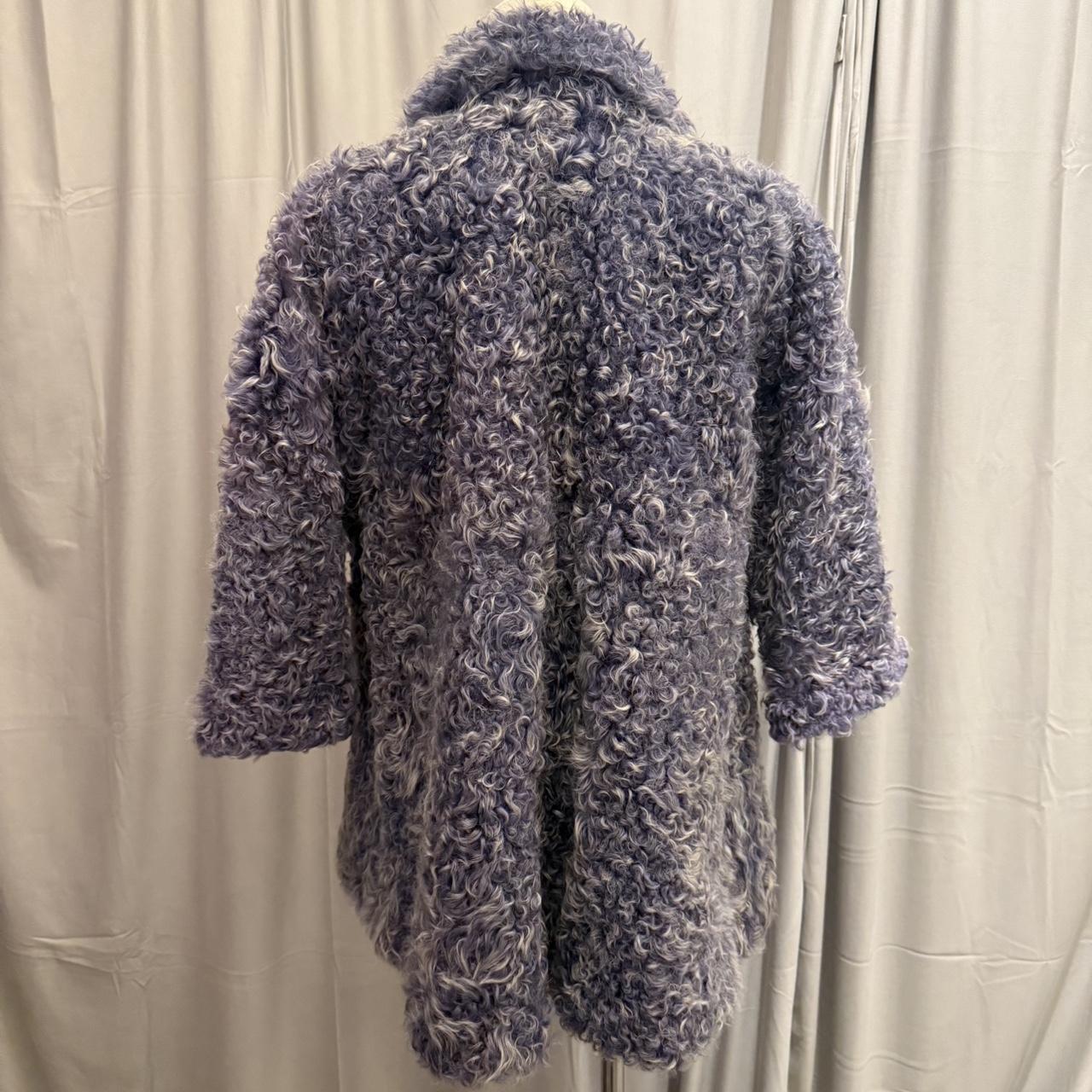 Vintage European Lambs Fur Purple Coat