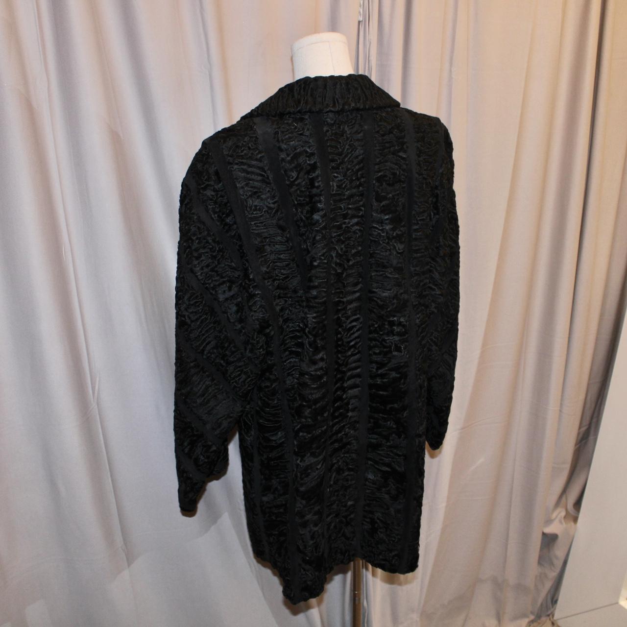 Vintage Genuine Black Astrakhan Fur Coat
