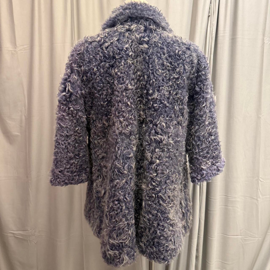 Vintage European Lambs Fur Purple Coat