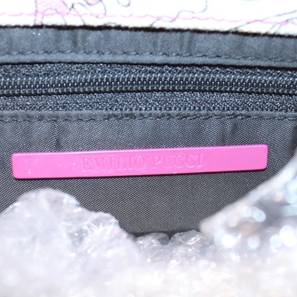 Emilio Pucci Pink Canvas Bag with Leather Strap