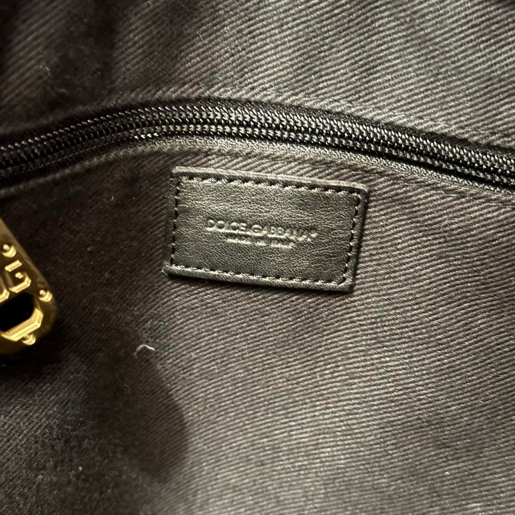 Dolce & Gabbana Leather / Canvas Crossbody Bag