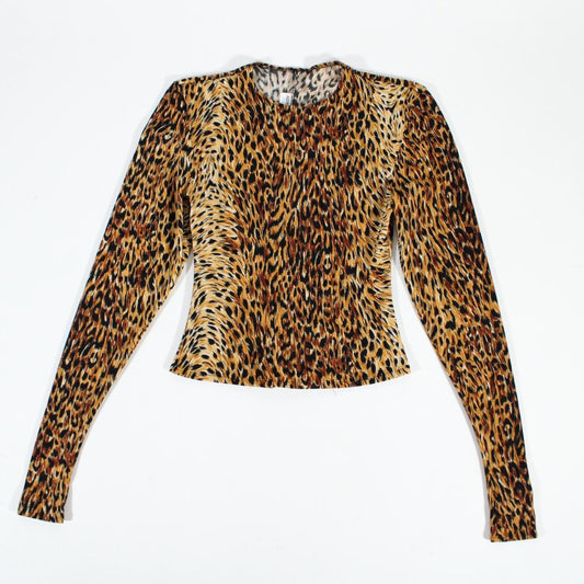 Vintage Norma Kamali Leopard Print Top