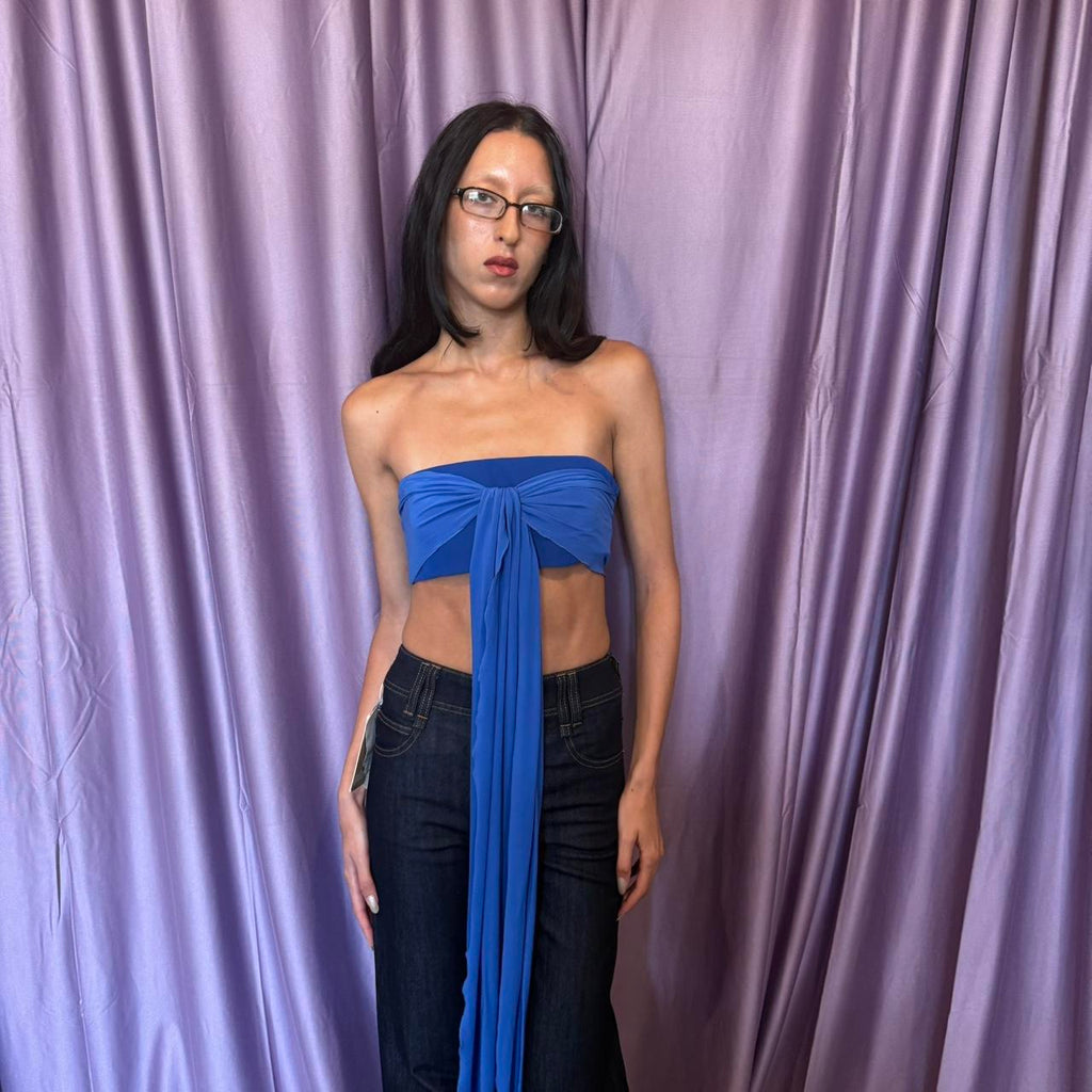 Emporio Armani Bustier Top W/ Silk Detail