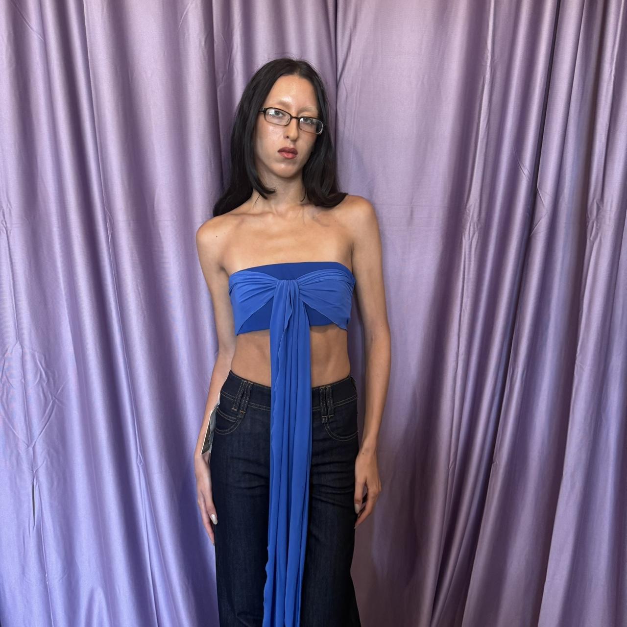 Emporio Armani Bustier Top W/ Silk Detail