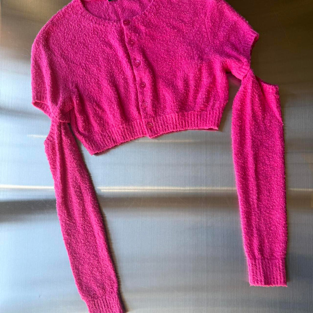 Undercover Cropped Pink Sweater