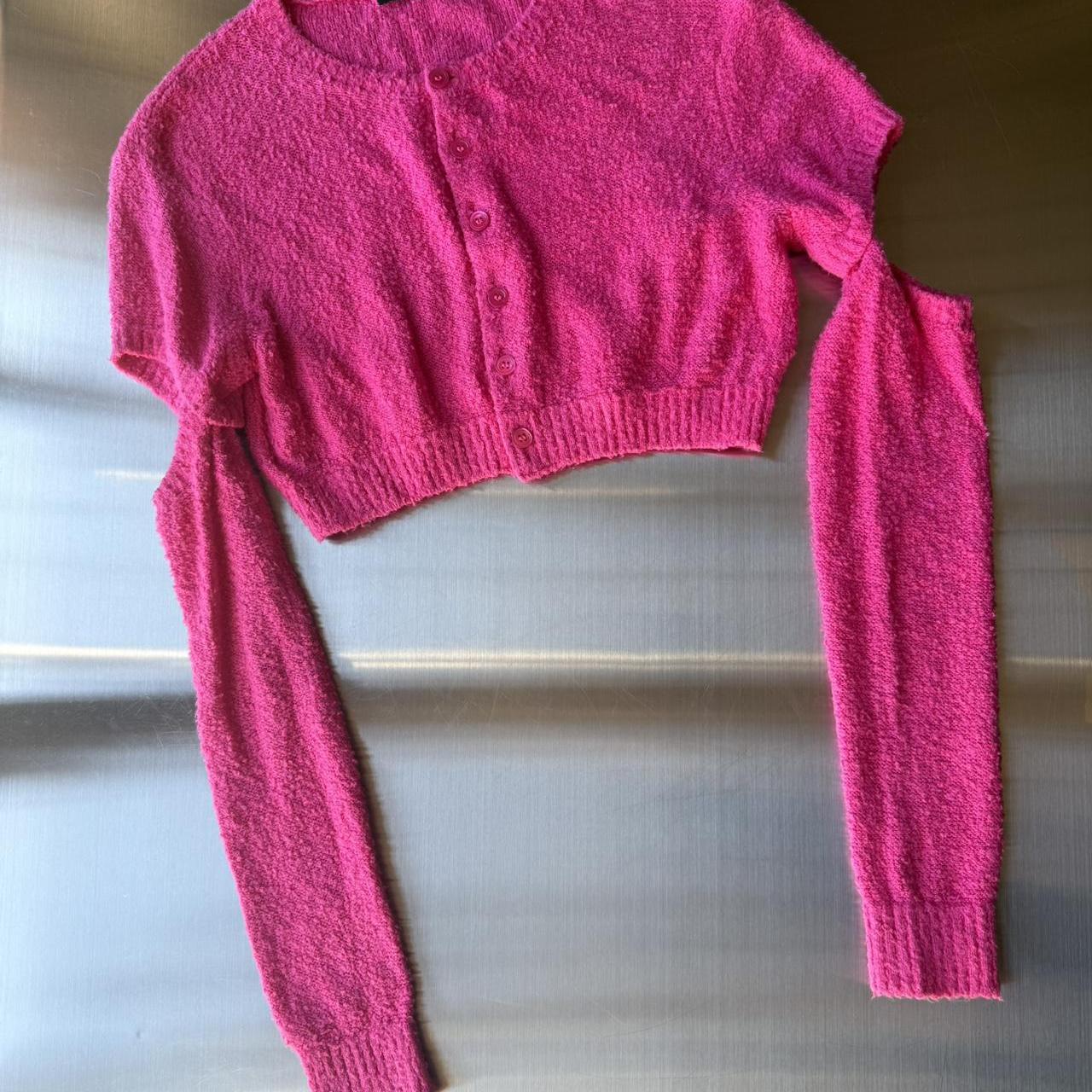 Undercover Cropped Pink Sweater