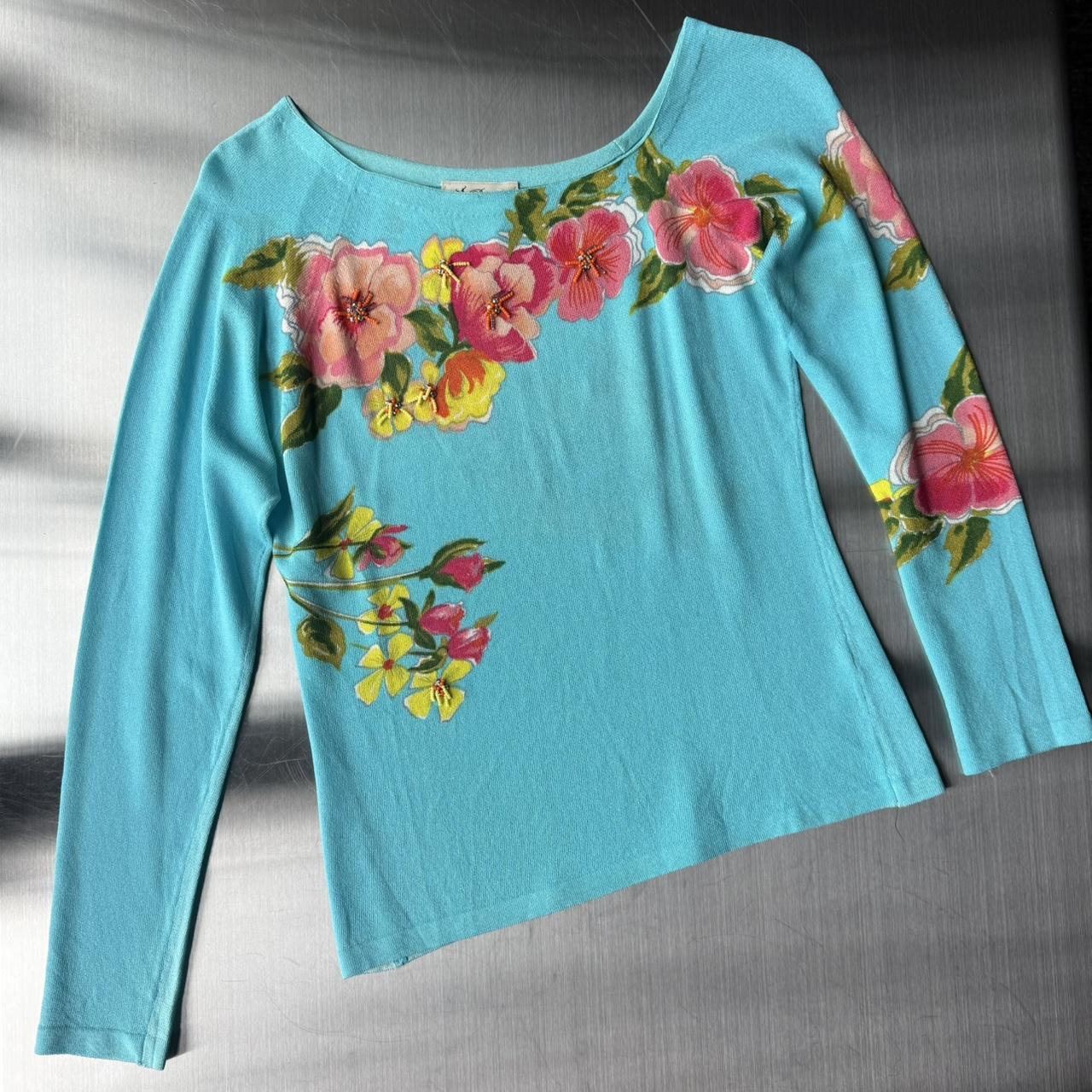 Blumarine Knit Asymetrical Neckline Top