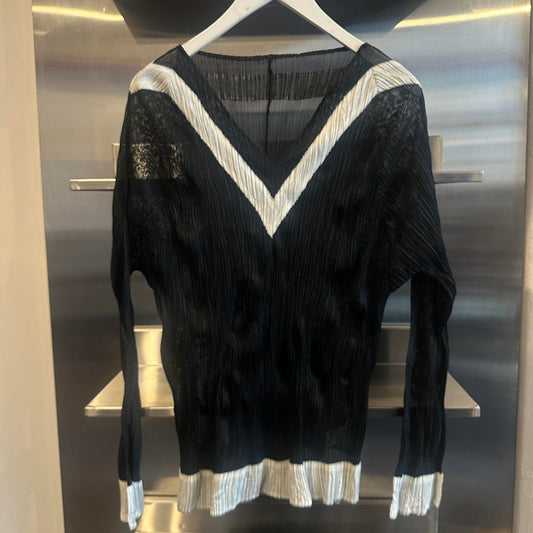 Issey Miyake Long Pleated Top