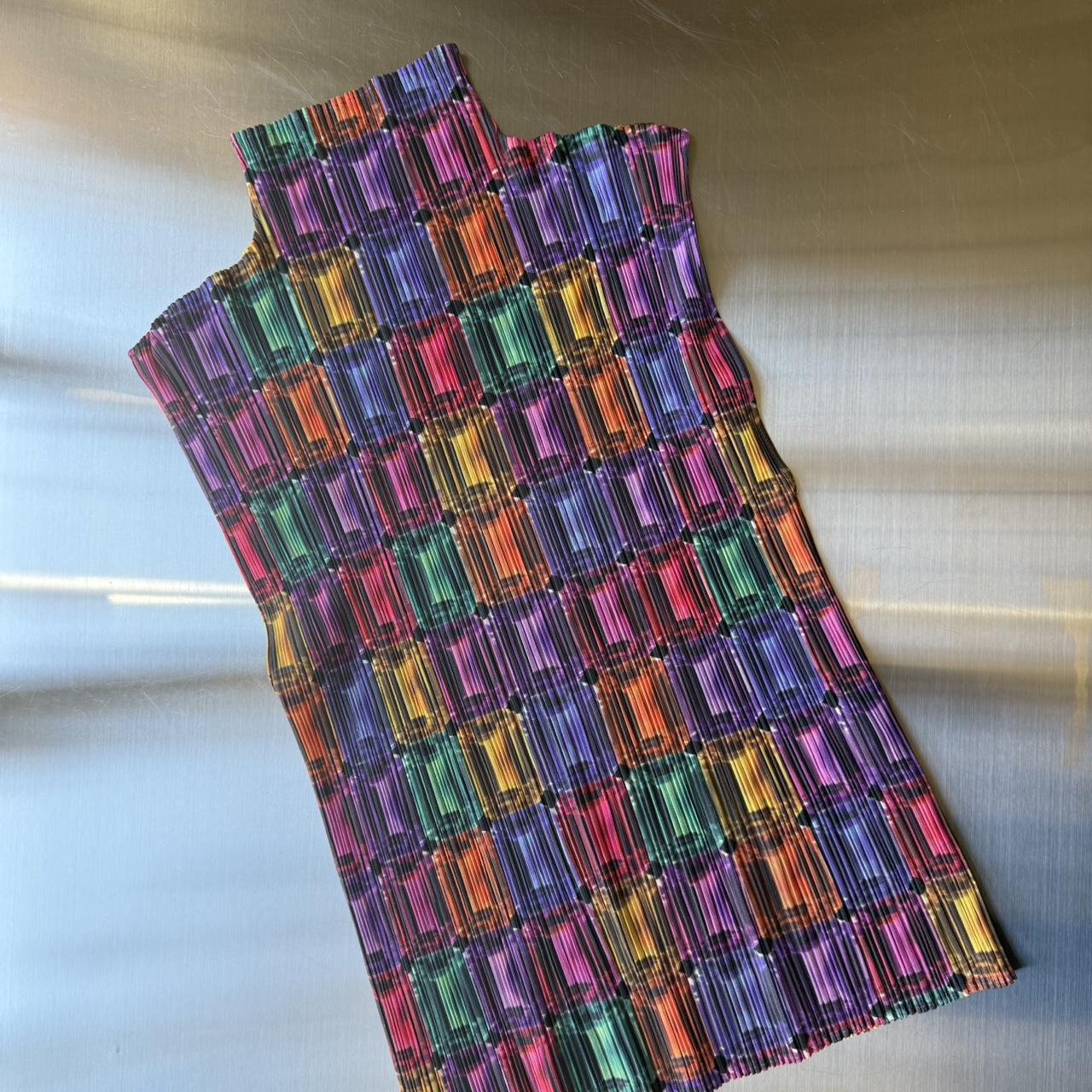 Issey Miyake Diamond Print Pleats Please Top