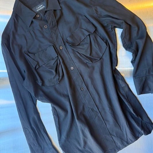 Yohji Yamamoto Black Sheer Shirt