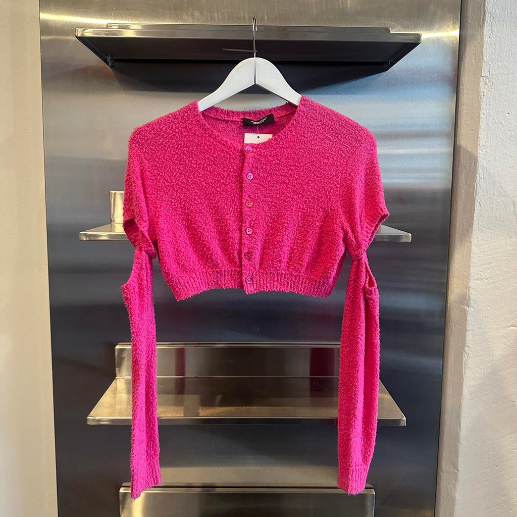 Undercover Cropped Pink Sweater