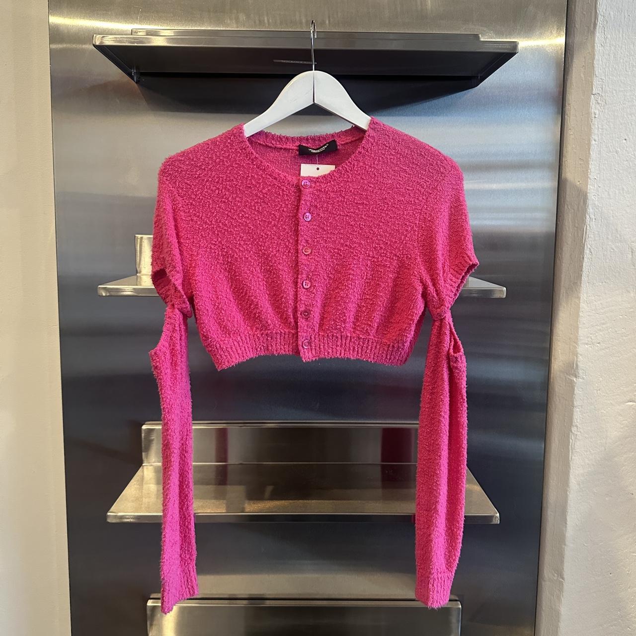 Undercover Cropped Pink Sweater