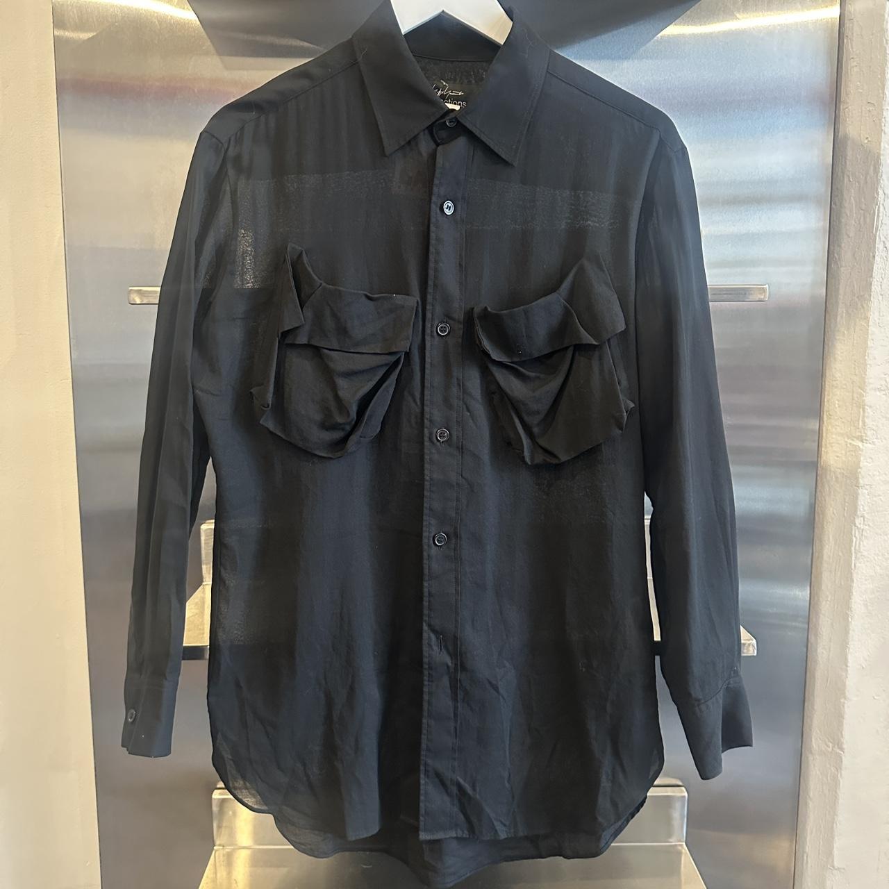 Yohji Yamamoto Black Sheer Shirt