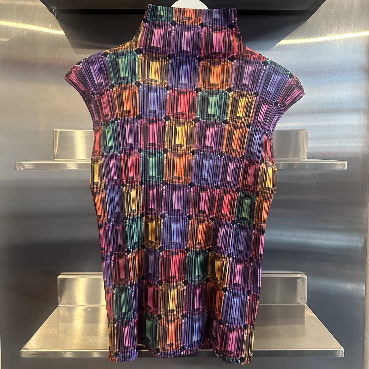 Issey Miyake Diamond Print Pleats Please Top