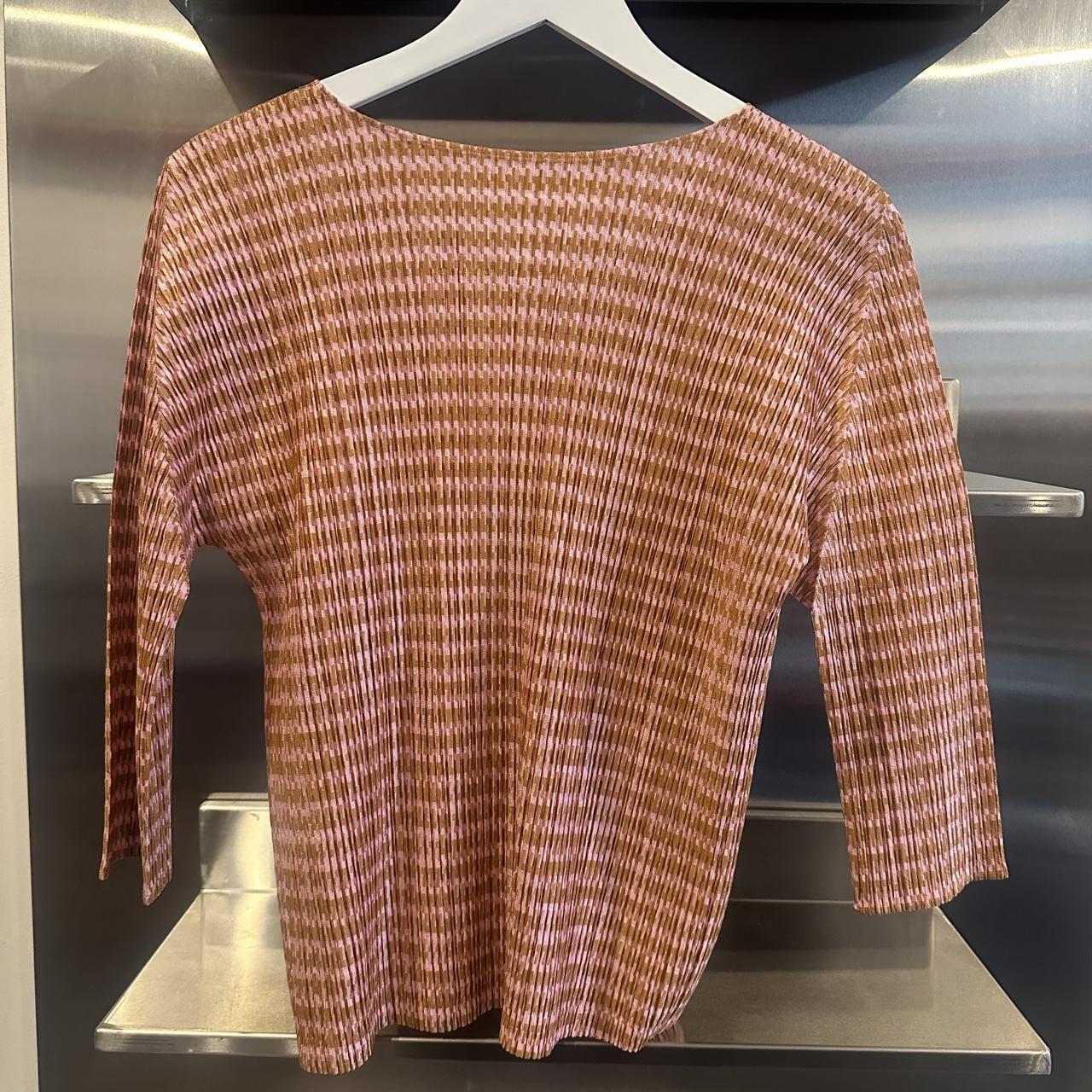Issey Miyake Pleats Please Orange Top