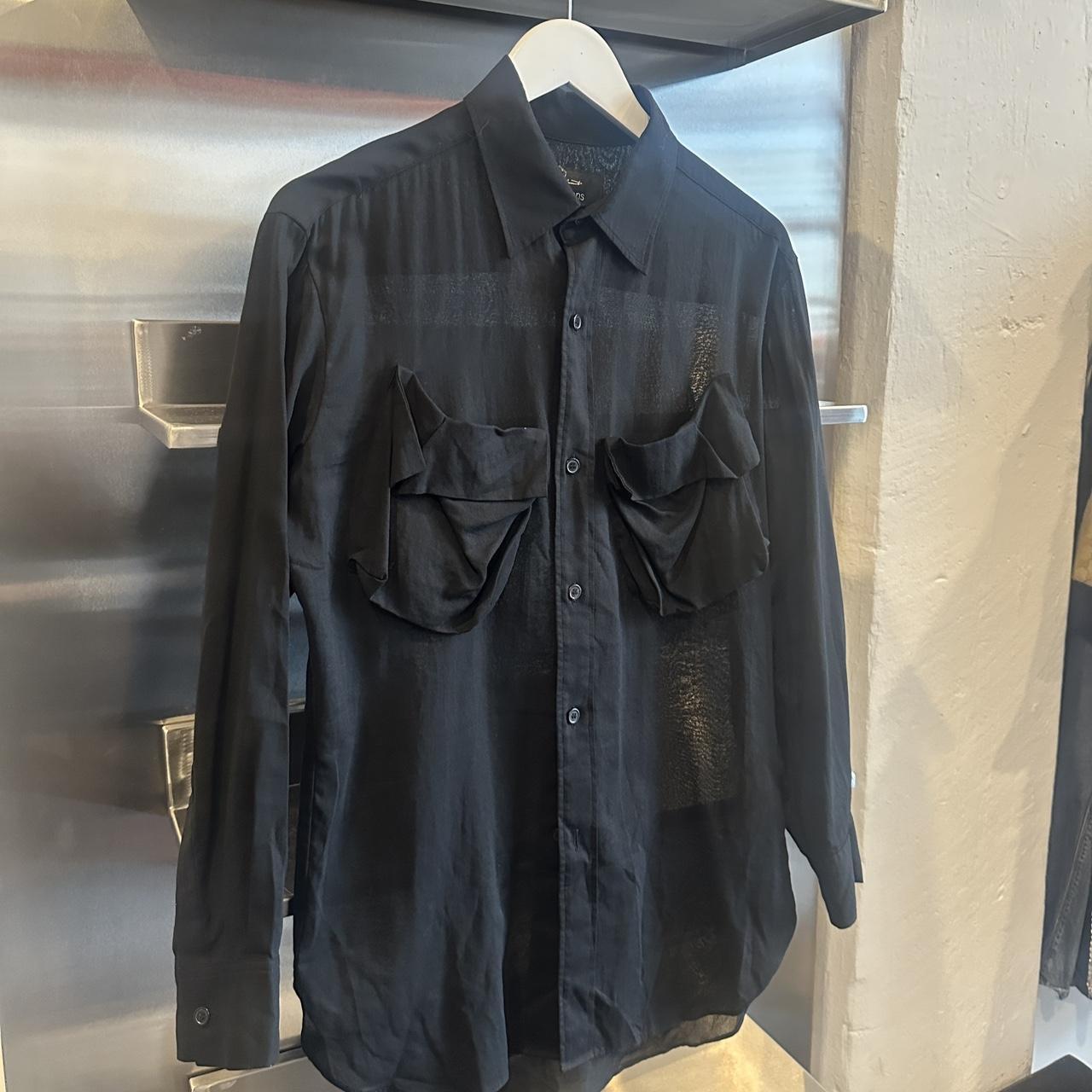 Yohji Yamamoto Black Sheer Shirt