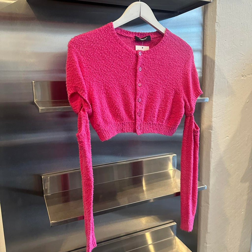 Undercover Cropped Pink Sweater