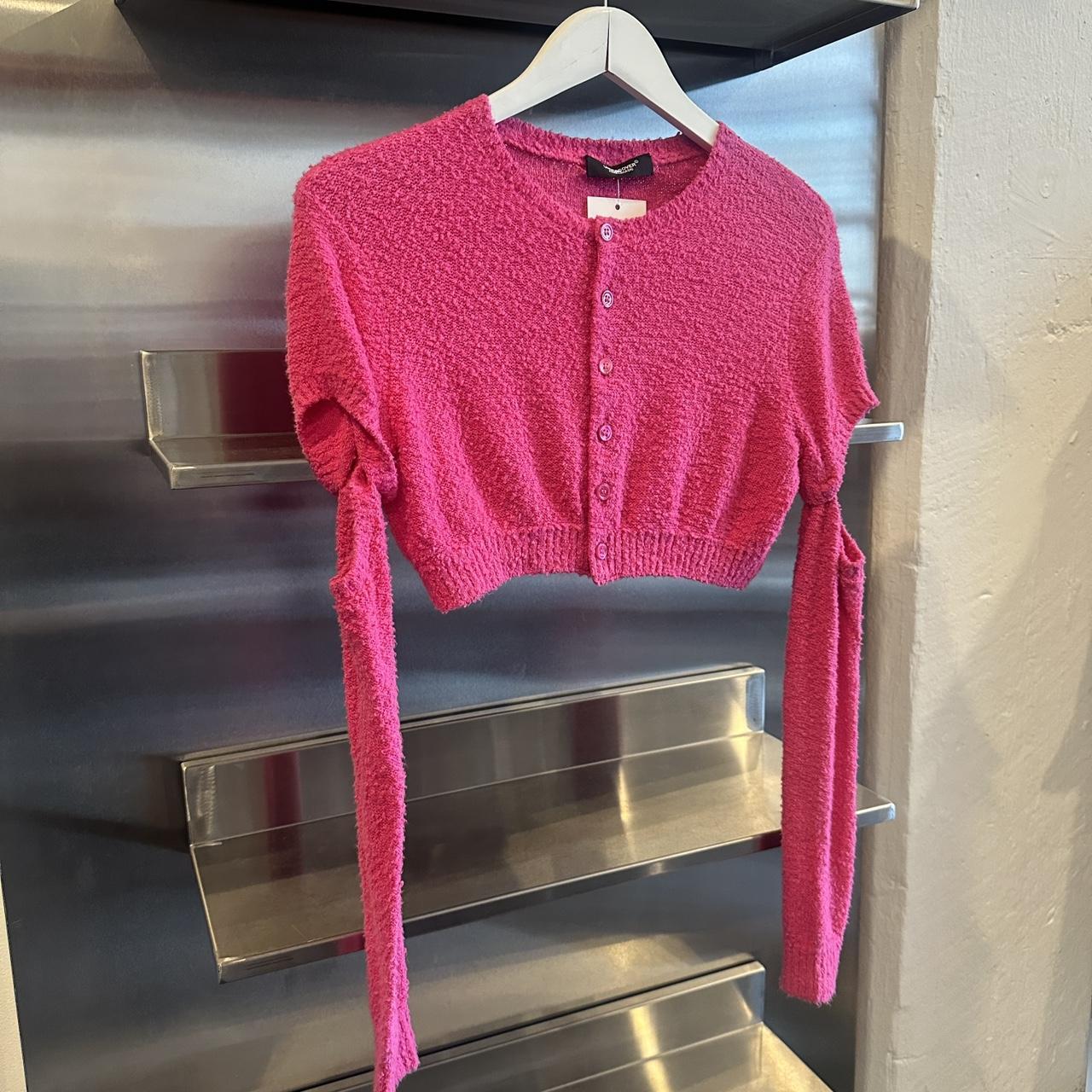 Undercover Cropped Pink Sweater