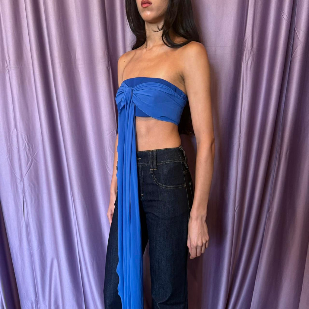 Emporio Armani Bustier Top W/ Silk Detail