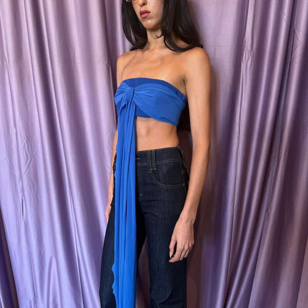 Emporio Armani Bustier Top W/ Silk Detail