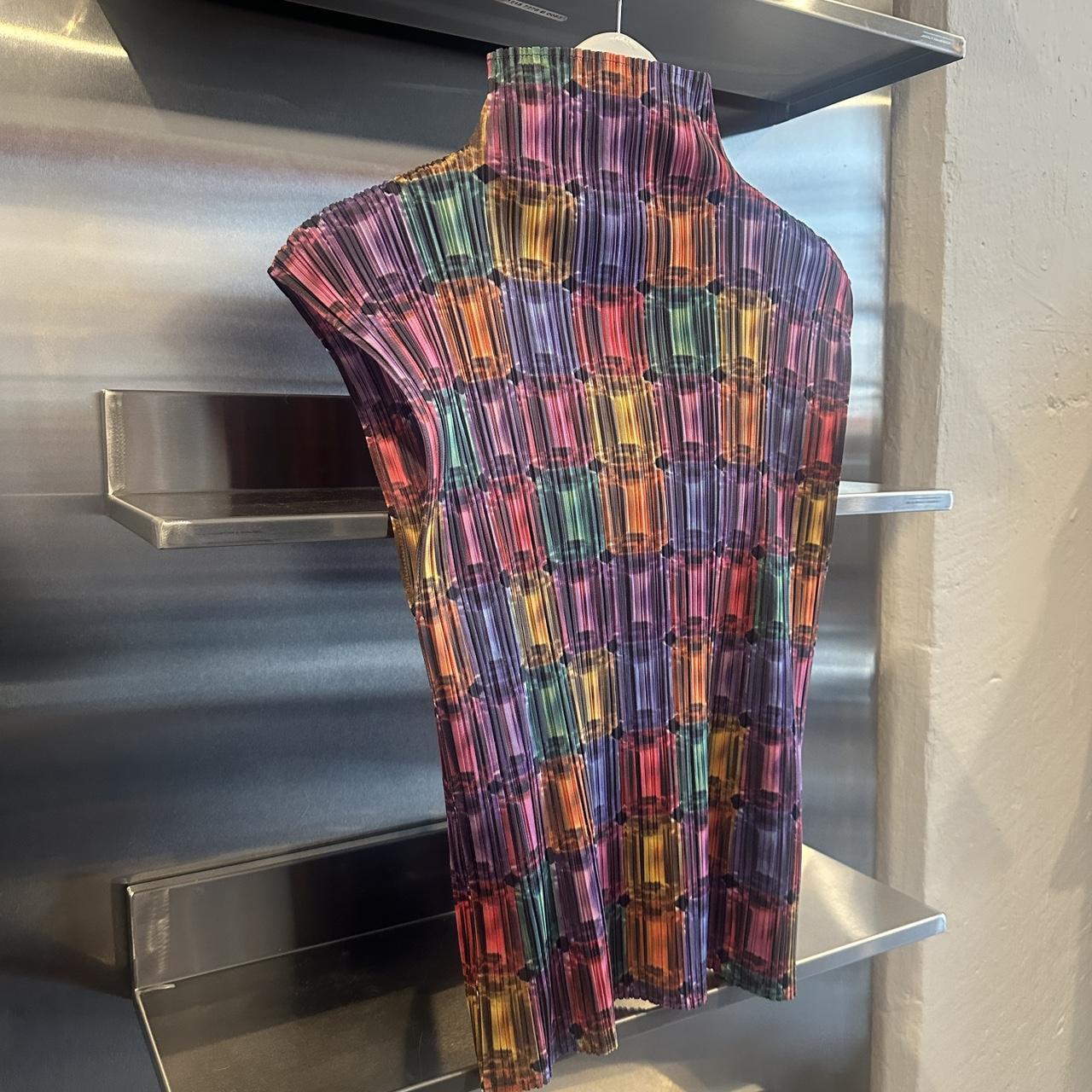 Issey Miyake Diamond Print Pleats Please Top