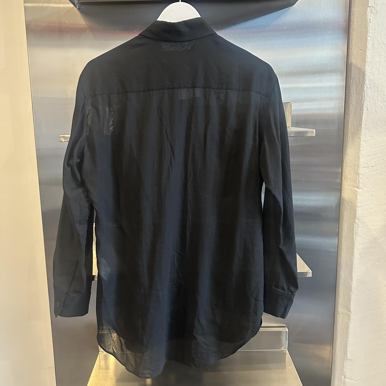 Yohji Yamamoto Black Sheer Shirt