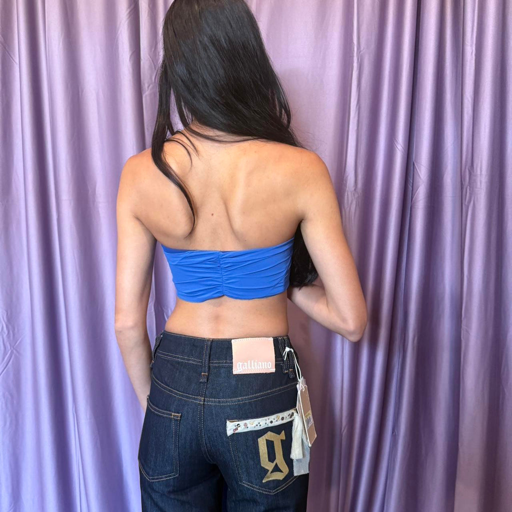 Emporio Armani Bustier Top W/ Silk Detail