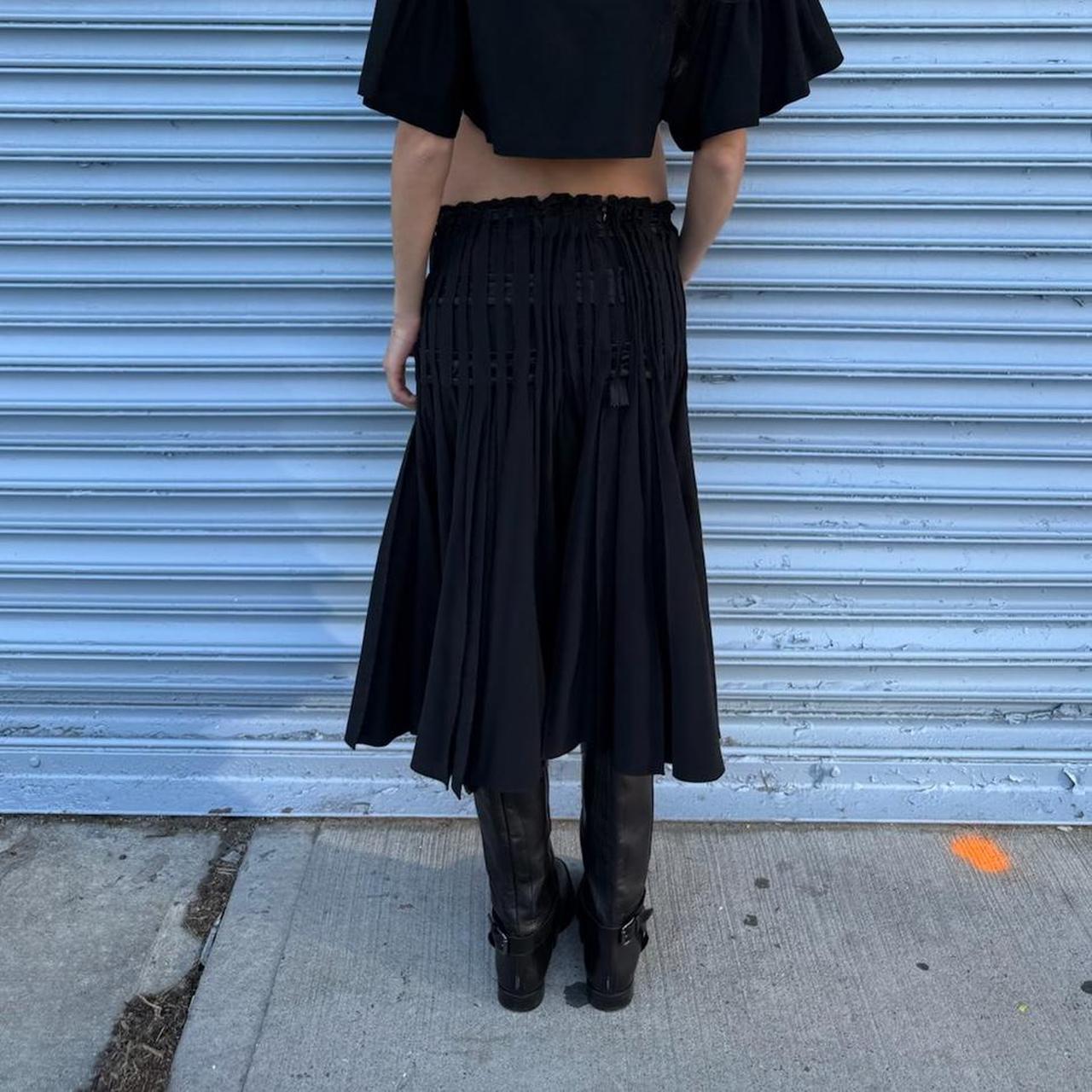 Italian Black Leather Knee-High Boots W/ Buckles