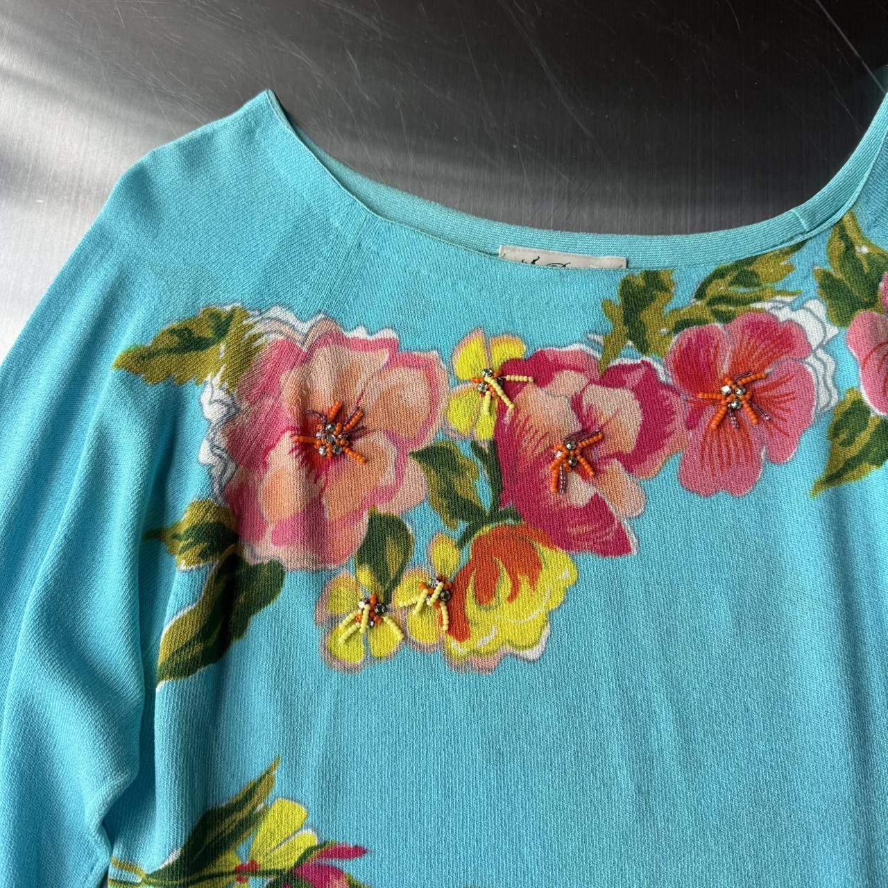 Blumarine Knit Asymetrical Neckline Top